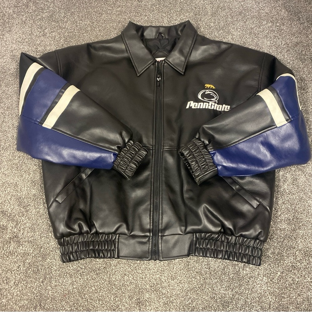 Vintage Logo Athletic Penn State Nittany Lions NCAA Leather Jacket Size L